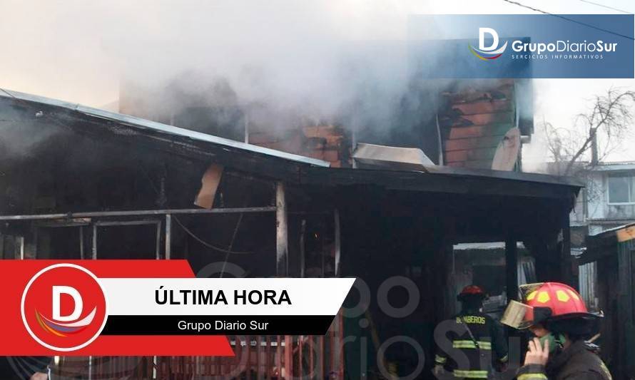 Dos víctimas fatales dejó incendio población San Pedro de Valdivia