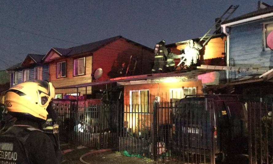 Incendio afectó a una vivienda en Valdivia